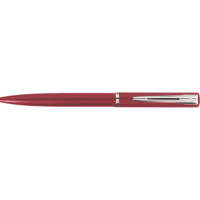 Picture of WATERMAN GRADUATE SILVER CHROME BALL PEN in Red.