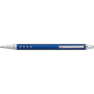 Picture of ALUMINIUM METAL BALL PEN in Blue.