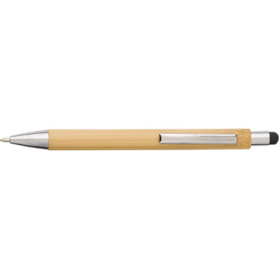 Picture of THE LEX - BAMBOO AND PLASTIC BALL PEN in Black