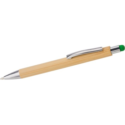 Picture of THE LEX - BAMBOO AND PLASTIC BALL PEN in Lime