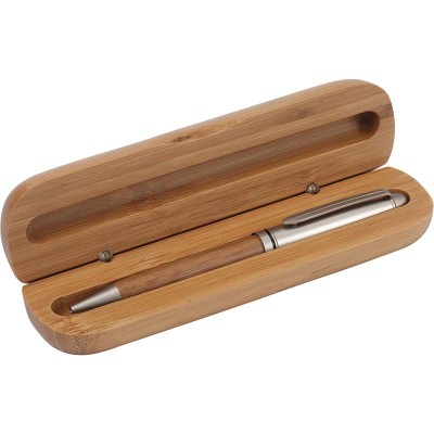 Picture of BEECH WOOD WOOD BALL PEN in Brown