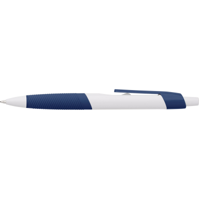 Picture of PLASTIC BALL PEN with Rubber Grip in Blue.