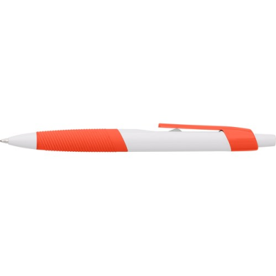 Picture of PLASTIC BALL PEN with Rubber Grip in Orange