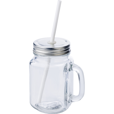 Picture of GLASS MASON JAR (480ML) in Neutral.