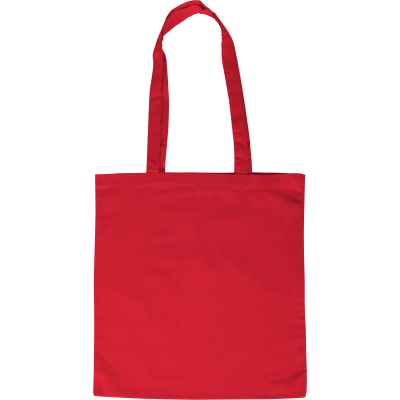 Picture of ECO FRIENDLY COTTON SHOPPER TOTE BAG in Red.