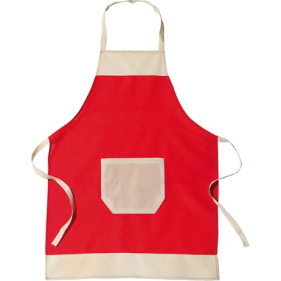 Picture of COTTON APRON in Red.