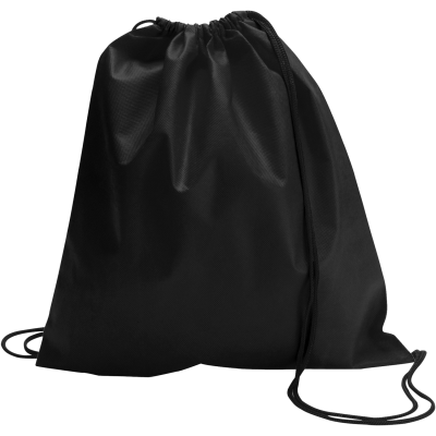 Picture of DRAWSTRING BACKPACK RUCKSACK in Black.