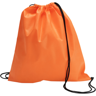 Picture of DRAWSTRING BACKPACK RUCKSACK in Orange.