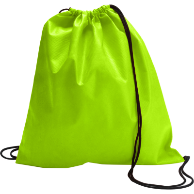 Picture of DRAWSTRING BACKPACK RUCKSACK in Lime.