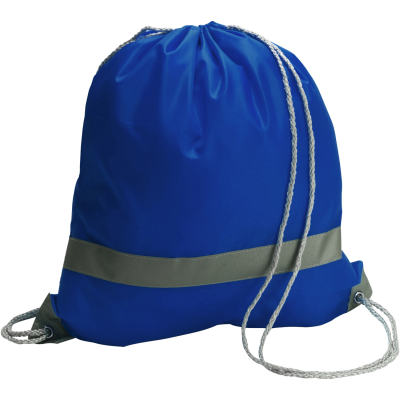 Picture of DRAWSTRING BACKPACK RUCKSACK in Cobalt Blue.