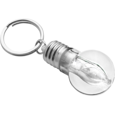 Picture of LIGHT BULB KEY HOLDER KEYRING in Silver