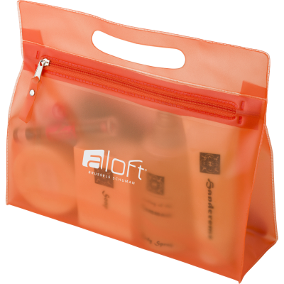 Picture of FROSTED WASH BAG in Orange.