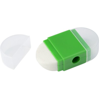 Picture of ERASER with Pencil Sharpener in Light Green