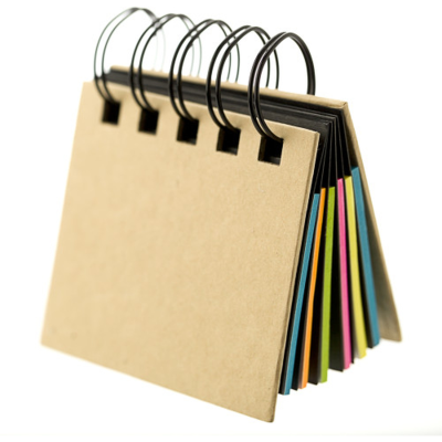 Picture of SPIRAL WIRO BOUND STICKY NOTES in Brown.