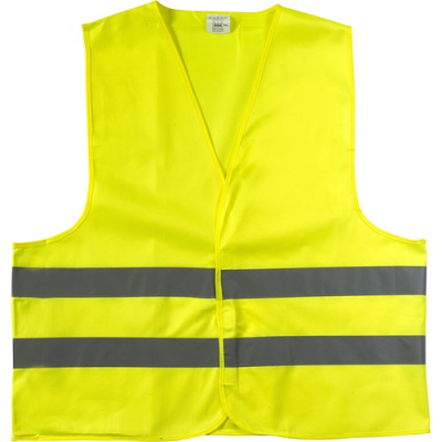 Picture of HIGH VISIBILITY SAFETY JACKET POLYESTER (150D) in Yellow.