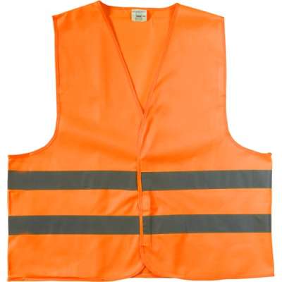 Picture of HIGH VISIBILITY SAFETY JACKET POLYESTER (150D) in Orange.