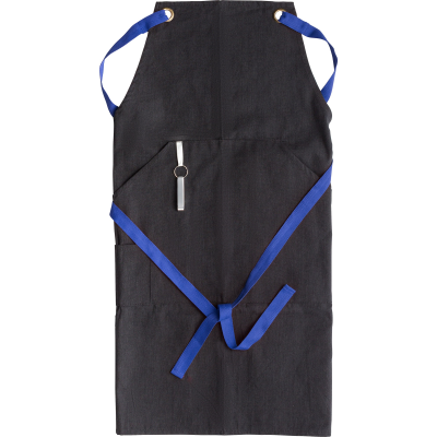 Picture of POLYESTER AND COTTON APRON (EMBROIDERED) in Cobalt Blue