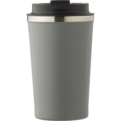 Picture of STAINLESS STEEL METAL DOUBLE-WALLED MUG in Grey.