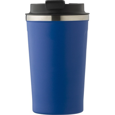Picture of STAINLESS STEEL METAL DOUBLE-WALLED MUG in Blue