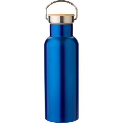 Picture of STAINLESS STEEL METAL DOUBLE WALLED BOTTLE (500 ML) in Blue