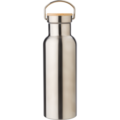 Picture of STAINLESS STEEL METAL DOUBLE WALLED BOTTLE (500 ML) in Silver