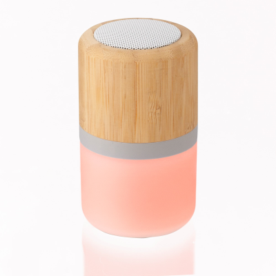 Picture of PLASTIC AND BAMBOO CORDLESS SPEAKER in Bamboo.