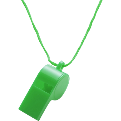 Picture of PLASTIC WHISTLE in Green.