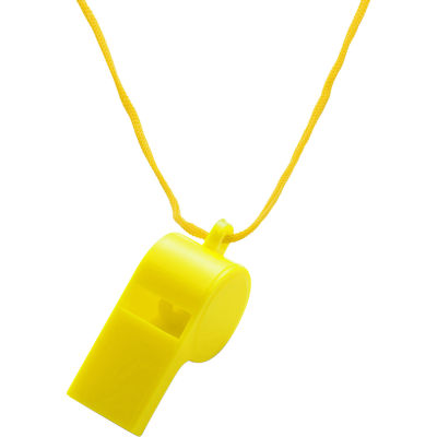 Picture of PLASTIC WHISTLE in Yellow.