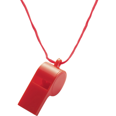 Picture of PLASTIC WHISTLE in Red.