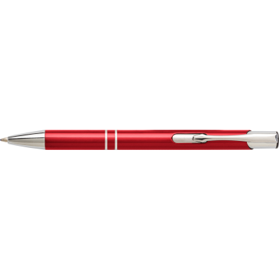 Picture of ALUMINIUM METAL BALL PEN in Red.