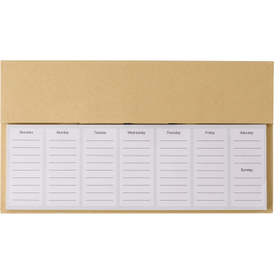 Picture of PAPER MEMO SET in Brown.