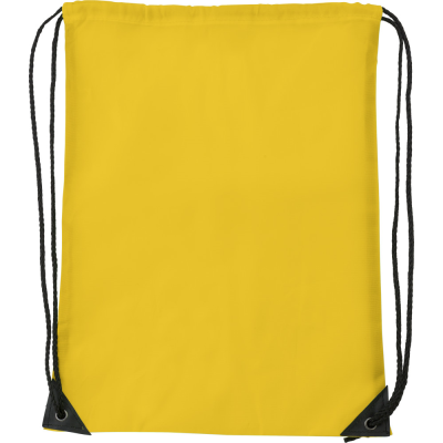 Picture of DRAWSTRING BACKPACK RUCKSACK in Yellow.