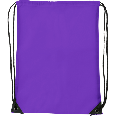 Picture of DRAWSTRING BACKPACK RUCKSACK in Purple.