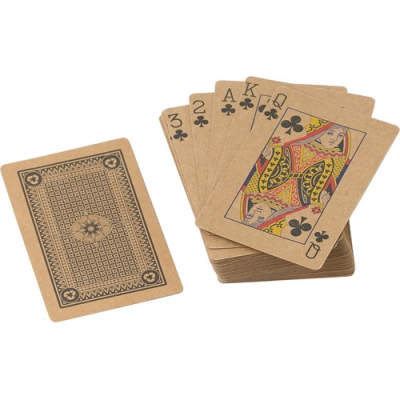 Picture of RECYCLED PAPER PLAYING CARD PACK in Brown