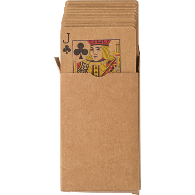 Picture of RECYCLED PAPER PLAYING CARD PACK in Brown.