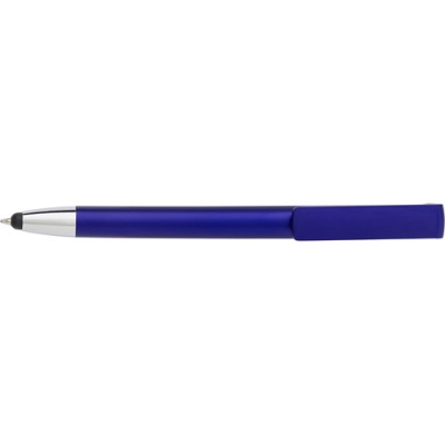 Picture of BALL PEN with Mobile Phone Holder in Blue.