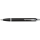 Picture of PARKER IM BRASS & SILVER CHROME ROLLERBALL PEN  in Black