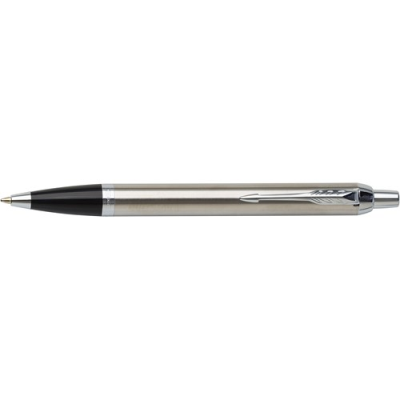 Picture of PARKER IM BRASS & SILVER CHROME ROLLERBALL PEN in Silver
