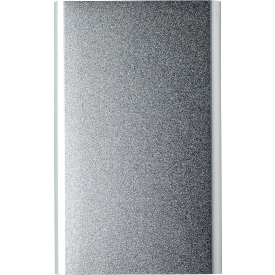 Picture of ALUMINIUM METAL POWER BANK in Silver.