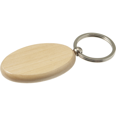 Picture of WOOD KEY HOLDER KEYRING in Brown.