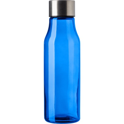 Picture of GLASS AND STAINLESS STEEL METAL BOTTLE (500 ML) in Light Blue.