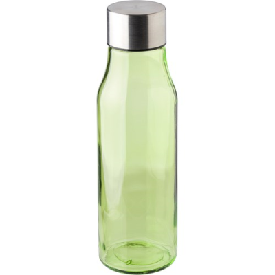 Picture of GLASS AND STAINLESS STEEL METAL BOTTLE (500 ML) in Lime.