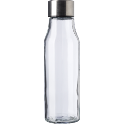 Picture of GLASS AND STAINLESS STEEL METAL BOTTLE (500 ML) in Neutral.