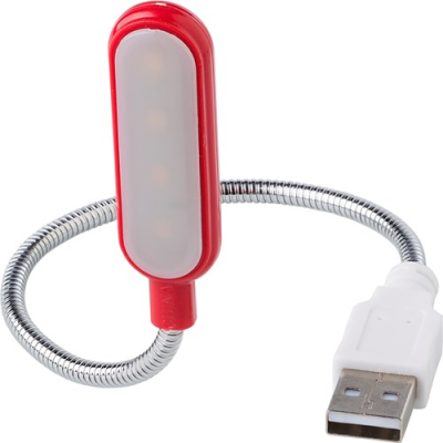 Picture of PLASTIC AND METAL LAPTOP LIGHT in Red.