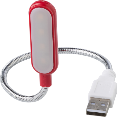 Picture of PLASTIC AND METAL LAPTOP LIGHT in Red.