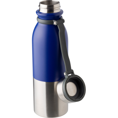 Picture of STAINLESS STEEL METAL BOTTLE 600ML in Blue.