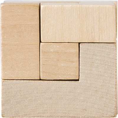 Picture of WOOD CUBE PUZZLE in Brown