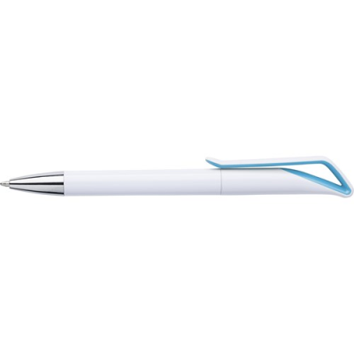 Picture of BALL PEN with Geometric Neck in Light Blue.