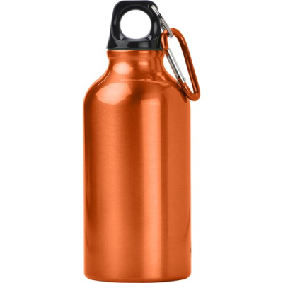 Picture of THE MARNEY - ALUMINIUM METAL BOTTLE with Carabiner (400Ml) in Orange.