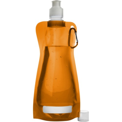 Picture of FOLDING WATER BOTTLE (420ML) in Orange.